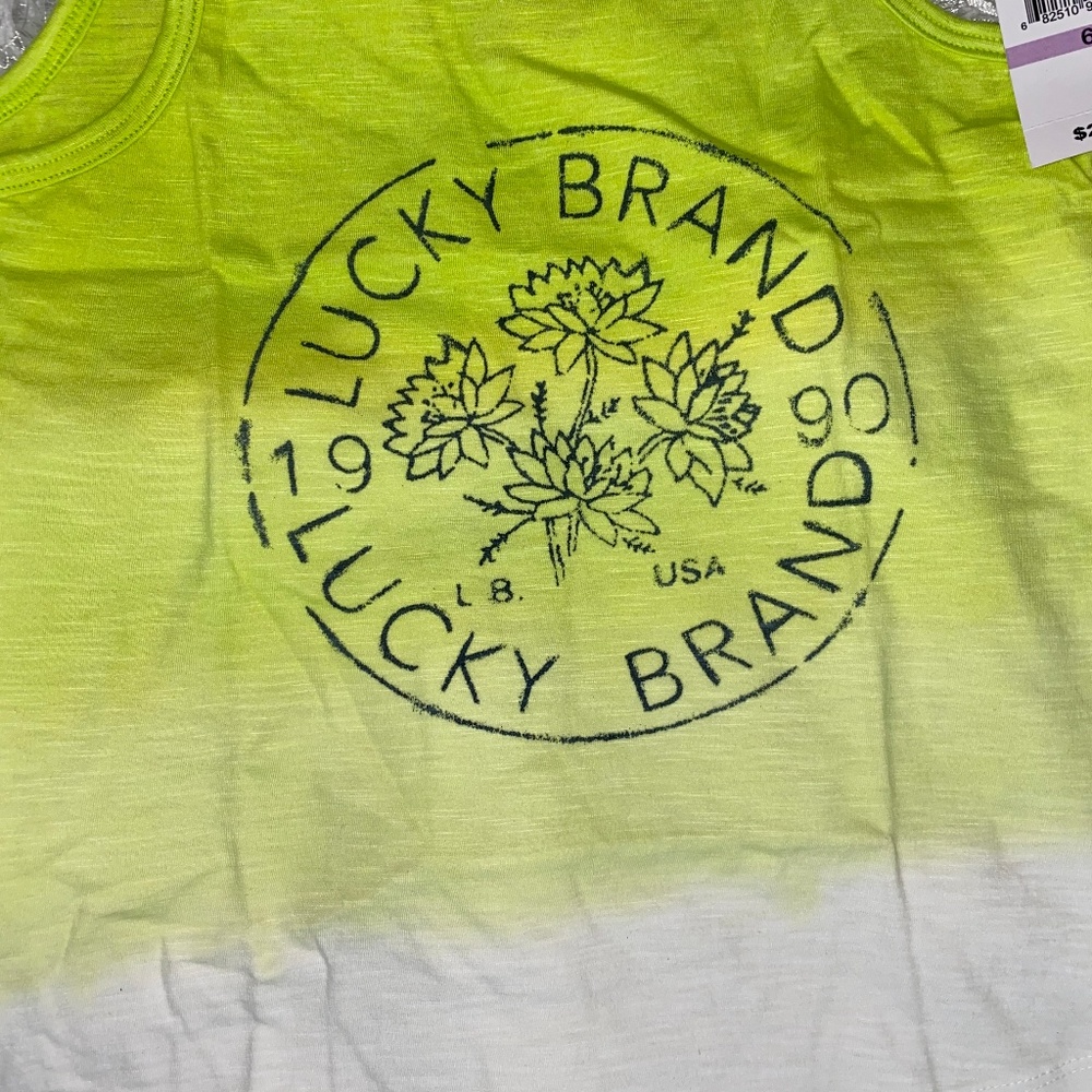 Lucky Brand Sunny Lime Gloria Tank- 6 - Picture 3 of 8